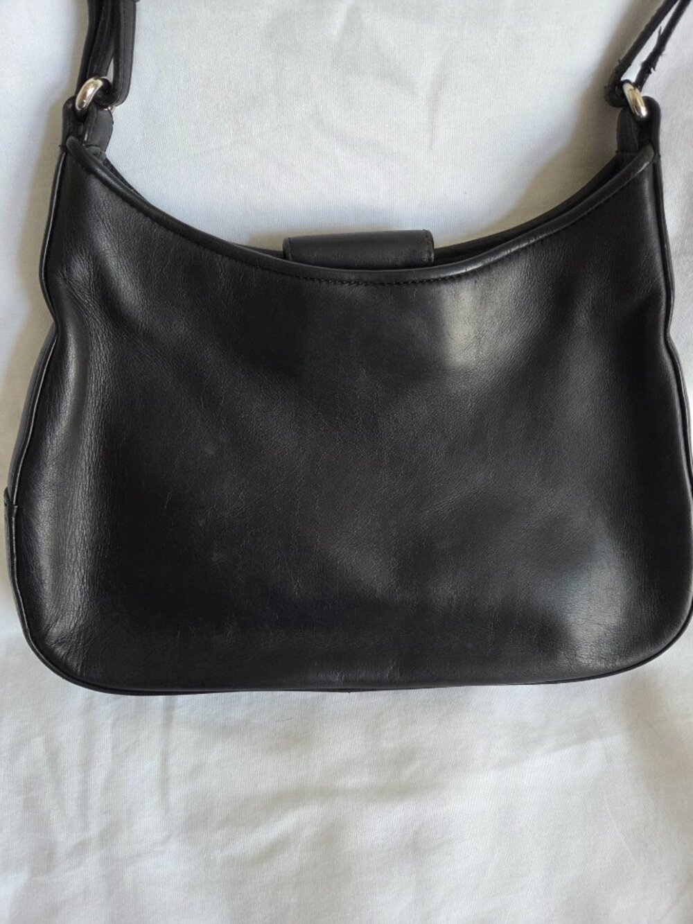 VINTAGE Authentic Coach Style 8134 Black Leather Hobo Shoulder Bag - Picture 2 of 14